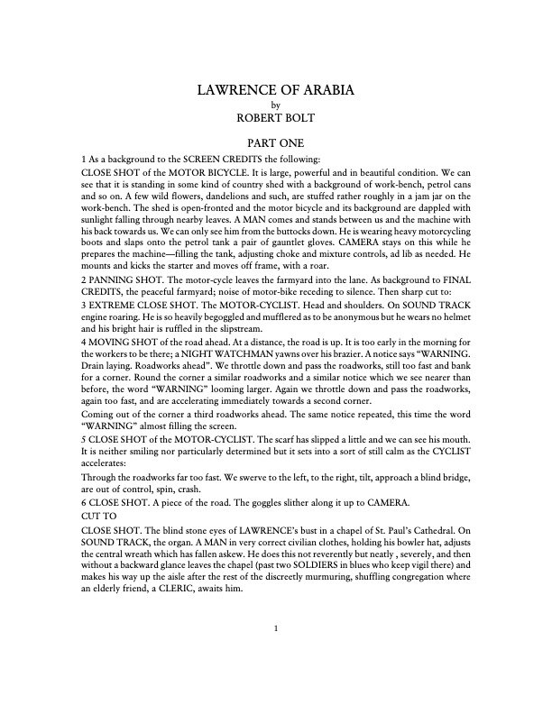 Cover page of Lawrence of Arabia