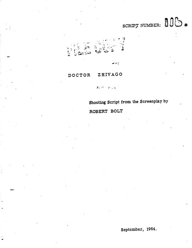 Cover page of Doctor Zhivago